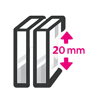 Verre jusqu'à 20 mm